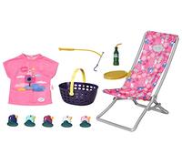 BABY born Conjunto de pesca Weekend 832790 para muñecas 36/43 cm, incluye vestido, caña y patitos