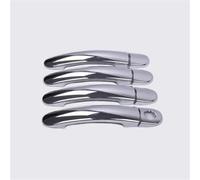 ZAPORA Adhesivo cubre Cubiertas Cromadas Fibra Carbono Para Manija Puerta Coche, Accesorios Para, Pegatinas Diseño Para VW Para Jetta 2012-2016(Silver 0 keyhole)