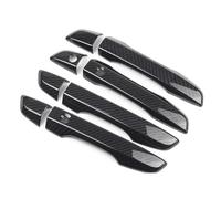 ZAPORA Adhesivo cubre Para Civic LHD 2016 2017 2018 2019 Cubierta Manija Puerta Estilo Fibra Carbono Cromada Embellecedor Superpuesto Moldura Estilo Coche(Carbon 2 buttons)