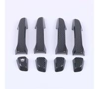 ZAPORA Adhesivo cubre Para CR-V Para CRV 2017-2021, Cubiertas Cromadas Fibra Carbono Para Manija Puerta Coche, Embellecedor Superposición, Accesorios Estilo Para Automóvil(Carbon 0 sensors)