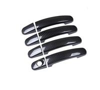 ZAPORA Adhesivo cubre Para Ford Para Escape Para Kuga 2009-2016 Fibra De Carbono Cromo Cubierta De Manija De Puerta De Coche Embellecedor Adhesivo Accesorios(Carbon fiber)