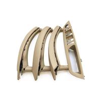 ZAPORA Juego De 7 Manijas Para Interruptores Puertas Y Ventanas Interiores Izquierda/derecha/derecha Con Funda Cuero Para X5 X6 E70 E71 2007-2014(RHD Beige)