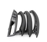 ZAPORA Juego De 7 Manijas Para Interruptores Puertas Y Ventanas Interiores Izquierda/derecha/derecha Con Funda Cuero Para X5 X6 E70 E71 2007-2014(LHD Black-a)