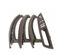 ZAPORA Juego De 7 Manijas Para Interruptores Puertas Y Ventanas Interiores Izquierda/derecha/derecha Con Funda Cuero Para X5 X6 E70 E71 2007-2014(RHD Coffee)