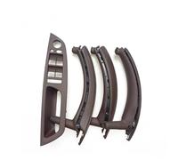 ZAPORA Juego De 7 Manijas Para Interruptores Puertas Y Ventanas Interiores Izquierda/derecha/derecha Con Funda Cuero Para X5 X6 E70 E71 2007-2014(LHD Coffee)