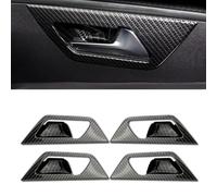ZAPORA Manijas De Puertas Interiores Coche Cubiertas Cuencos Accesorios Piezas Decorativas Para Peugeot 3008 5008 GT 2017-2023(Negro)