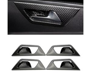 ZAPORA Manijas De Puertas Interiores Coche Cubiertas Cuencos Accesorios Piezas Decorativas Para Peugeot 3008 5008 GT 2017-2023(Negro)