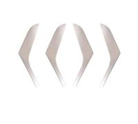 ZAPORA Marco De Manija Puerta Interior Coche Cubierta Reposabrazos Tira Decorativa Piezas Automóvil Para Golf MK6 GTI 2009-2014(Silver 4pcs)