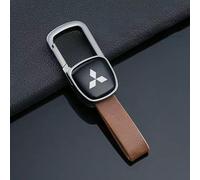 ZAPOV Llavero de Coche para Mitsubishi Outlander 2013-2024, Llavero de Los Hombres Anillo Dominante del Coche de Correa para Llaveros de Regalos para Entusiastas,Brown