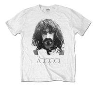 Rock Off Trade Camiseta Zappa Frank – Unisex, talla S, blanca, logo fino con retrato