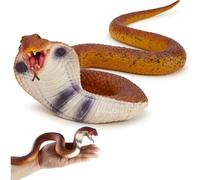 Zappi Co Cobra - Juguete realista de serpiente - Serpiente de goma elástica con características realistas para educación, diversión de Halloween y bromas aterradoras