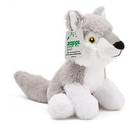 Zappi Co Juguete de Peluche 100% Reciclado de Lobo (22 cm de Largo) Colección de Animales ecológicos, Suaves y mimosos para el Primer Hijo recién Nacido