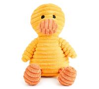 Zappi Co Juguete de Peluche de Pato Amarillo con chirriador, diseño Suave, Duradero, Acanalado para Jugar, Perros pequeños y medianos. Ideal para Jugar y Disfrutar interactivamente.