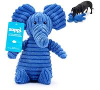 Zappi Co Juguete de Peluche para Perro en Forma de Elefante Azul: Material Suave y Duradero, Ideal para Perros pequeños y medianos.