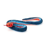 Zappi Co Juguete Serpiente Coral Azul 100% Reciclado (Longitud 100cm) Peluche Suave Ecológico Verde Oscuro para Bebés