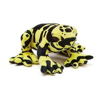 Zappi Co Peluche de Rana Venenosa Amarillo/Negro 100% Reciclado (15cm de Ancho) Relleno, Suave, Acogedor, colección de Animales ecológica para el Primer niño recién Nacido