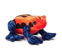 Zappi Co Peluche de Rana Venenosa Naranja/Azul 100% Reciclado (15cm de Ancho) Relleno, Suave, Acogedor, colección de Animales ecológica para el Primer niño recién Nacido
