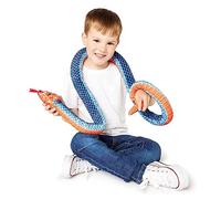 Zappi Co Peluche de Serpiente de Peluche para niños, Parte de la colección Safari Animales, niños (180 cm de Longitud) (Azul Coral)