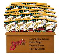 Zapp's Papas fritas vudú de New Orleans, bolsas de 1 onza (42 unidades) | Sabor a sal y vinagre con un toque de dulzura ahumada para barbacoa; sin gluten, certificado Kosher