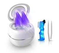 ZAPRIX Máquina limpiadora ultrasónica de retenedores, limpiador dental de alta calidad de 42 kHz para dentaduras postizas, retenedores, joyas y más, tanque de 180 ml, modos duales, temporizador