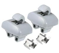ZAPYVET Clip de soporte for parasol coche, ganchos for, for, A6 1998-2005, ABS, n.º 4B0857562, gris, 2 piezas Clip de fijación para visera de salpicadero