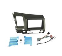 ZAPYVET Dark Atlas Gray Double DIN Fascia 2007-2011, for Civic, Kit de instalación de Montaje en Tablero estéreo for Radio DVD + Antena de arnés de Cables Marco para estéreo de Coche(173X98 mm)