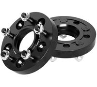 ZAPYVET Espaciador de rueda de suspensión Adaptadores de rueda, para Ssangyong Rexton Pcd 5X130 Cb 84.1 M14x1.5 Aluminio forjado 2006-2024 Adaptador cubo espaciadores negros 2(BLACK 2pcs 25mm)