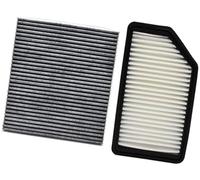 ZAPYVET Filtro de cabina carbón activado, polen motor, aire 28113-1R100 97133-2E200, para Hyundai Accent 4 Veloster, para Kia Rio 3 2012-2017 filtro de climatización del coche