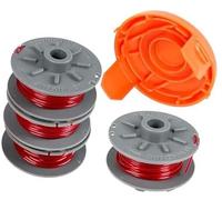 ZAPYVET Hilo de Carrete for desbrozadora Gardena 5364-20, 1,6 mm x 6,1 | m. Hilo de carrete for desbrozadora Gardena Turbo SmallCut 2401 con funda, for 05328-20 (4 carretes + 1 funda).