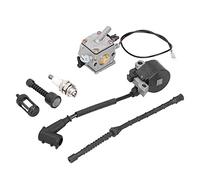 ZAPYVET Juego de filtros combustible tubo aceite bobina encendido carburador, for STIHL, MS381 MS038 MS380 Kit de carburador de motor de repuesto de 2 tiempos
