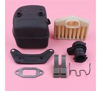 ZAPYVET Junta del soporte del silenciador de escape, entrada del filtro de aire, for Husqvarna, pieza de repuesto de motosierra 362, 365, 371, 372 Kit de silenciador para motosierra