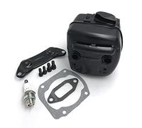 ZAPYVET Kit de bujías de junta de soporte de silenciador de escape, for piezas de repuesto de motosierra Husqvarna, 365 372 362 371 Kit de silenciador para motosierra