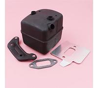 ZAPYVET Kit de junta de protección térmica del soporte del silenciador de escape, for Husqvarna, 362 365 371 372 385 390 pieza de repuesto de motosierra 503765301 Kit de silenciador para motosierra
