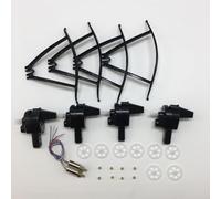 ZAPYVET Palas de hélice, Brazo del Motor, Engranajes del Motor, for S60 4K RC Drone Quadcopter, Piezas de Repuesto Reemplazo de Brazo para dron(Rot)