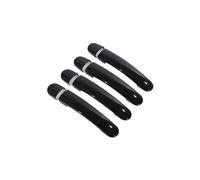 ZAPYVET Pegatinas de cubiertas manija puerta coche cromadas en negro brillante, for Skoda, Fabia, Octavia, accesorios estilo 2008-2013 Cubierta de la manija de la puerta del coche(Black 0 keyhole)