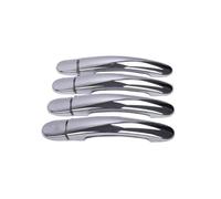 ZAPYVET Pegatinas de cubiertas manija puerta coche cromadas en negro brillante, for Skoda, Fabia, Octavia, accesorios estilo 2008-2013 Cubierta de la manija de la puerta del coche(Silver 0 keyhole)