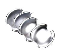 ZAPYVET Pegatinas de cubiertas manija puerta coche cromadas en negro brillante, for Skoda, Fabia, Octavia, accesorios estilo 2008-2013 Cubierta de la manija de la puerta del coche(Silver bowl)