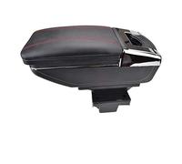 ZAPYVET Reposabrazos giratorio, for Skoda, Yeti 09-On /, for Octavia, Mk2 2 2005-2012 A5 Caja de almacenamiento for consola central Caja del reposabrazos de la consola central del co(Red thread)