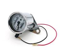 ZAPYVET Velocímetro universal for motocicleta DC 12 V, odómetro, medidor de velocidad dual for con indicador luz, 0 a 140 km/h Pantalla LCD para monitor de velocidad de biciclet(Silver)