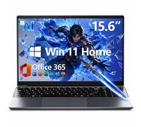 ZAQTG Laptop de 15.6 pulgadas con AI & Office 365, 6 GB de RAM 128 GB SSD (2 TB ampliable), computadora portátil Win 11, procesador J4105, 7000 mAh, IPS FHD, tipo C, WiFi5, BT4.2, portátil delgado