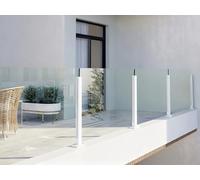 ZAQYCM Barandilla Vidrio Kit De Barandilla para Balcón, Postes De Balaustres De Paneles De Vidrio Templado De 10mm para Paisajismo Comercial, Patio, Terraza Y Escaleras(End Post,80cm/31.5 in)