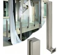 ZAQYCM Barandilla Vidrio Poste de fijación de Vidrio sin Marco con Ranura, Montaje Lateral - Patio Balcón Porche Escaleras Jardín Piscina de Plataforma Interior(Right End Post,105cm/41.3 in)