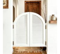 ZAQYCM Puerta Abatible Puerta Abatible Blanca para Oficina/Cocina del Hogar, Puerta De Salón De Madera De Doble Columpio para Restaurantes/Bar/Porche/Escaleras/Pasillo(49x32in(124x80cm))