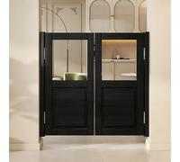 ZAQYCM Puerta Abatible Puertas Batientes De Saloon Dobles con Panel De Acrílico Transparente, Puerta De Restaurante Comercial De 60 50 48 46 42 40 38 36 32 30 Pulgadas(Black(WxH),31x36in(79x90cm))