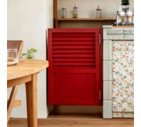 ZAQYCM Puerta Abatible Puertas De Bar Batientes, Puerta De Salón Individual con Poste Y 2 Bisagras para Puerta, Bar, Jardín, Balcón Y Cuarto De Lavado, Interior De Baño(Red,38x32in(96x80cm))