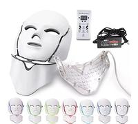 ZARADU Máscara Led Facial 7 Colores, Mascara Facial Luz Led Facial Profesional, 7 Colores Terapia de luz Dispositivo de Belleza de fotones faciales, Máscara De Terapia De Luz