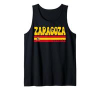 Zaragoza Ciudad España Vintage Estética Vacaciones de Verano Camiseta sin Mangas