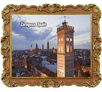 Zaragoza España Viajes Souvenir Nevera Imán Ciudad Atracciones Nevera Imán