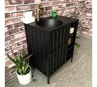 ZARBAILRE Fregadero De Baño, Lavabo Industrial, Tocador De Baño Estilo Loft De Arte De Hierro, Lavabo Retro y Mueble De Tocador para Bar Ktv Cyber Cafe Estilo Industrial (A Mirror)