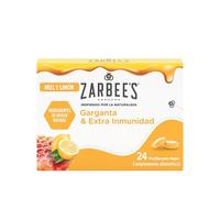 Zarbee’s Garganta & Extra Inmunidad (1 x 24), pastillas para chupar sabor miel y limón, refuerzan el sistema inmune y suavizan la garganta, con vitamina C y zinc